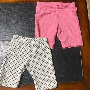 2 pairs of girls size 6 biker shorts